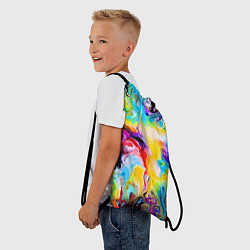 Рюкзак-мешок Неоновые всплески красок Лето Neon splashes of col, цвет: 3D-принт — фото 2