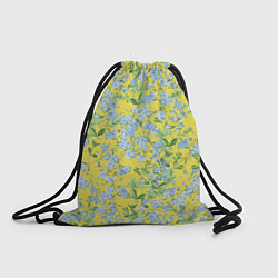 Рюкзак-мешок Цветы Незабудки На Жёлтом Фоне, цвет: 3D-принт