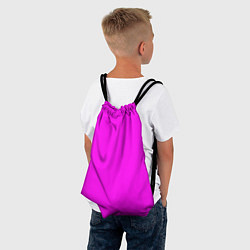 Рюкзак-мешок Однотонный розовый неоновый Пион, цвет: 3D-принт — фото 2
