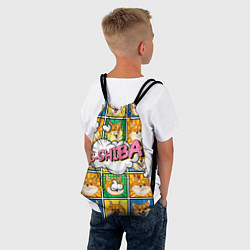 Рюкзак-мешок Pop art shiba inu, цвет: 3D-принт — фото 2