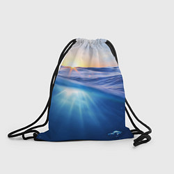 Рюкзак-мешок Грань между небом и водой, цвет: 3D-принт