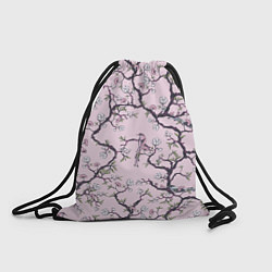 Рюкзак-мешок Цветы Сакуры и Птицы На Ветках, цвет: 3D-принт