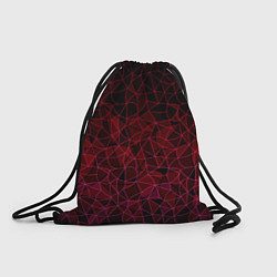 Рюкзак-мешок Темно-красный абстрактный узор, цвет: 3D-принт