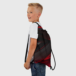 Рюкзак-мешок Красно-черный фон, цвет: 3D-принт — фото 2