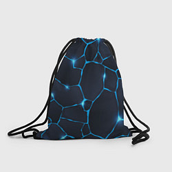 Рюкзак-мешок Синие разломы, цвет: 3D-принт
