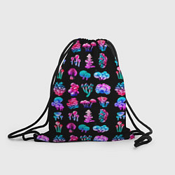 Рюкзак-мешок NEON MUSHROOMS, цвет: 3D-принт