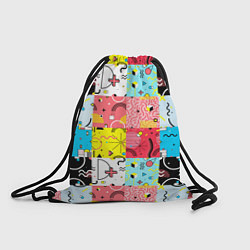 Рюкзак-мешок COLORED GEOMETRIC SHAPES, цвет: 3D-принт