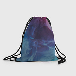 Рюкзак-мешок Неоновый дым - Голубой и розовый, цвет: 3D-принт
