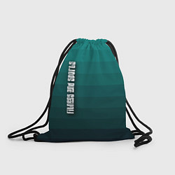 Рюкзак-мешок Fitness and sports Бирюзовый полосатый градиент, цвет: 3D-принт