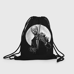 Рюкзак-мешок Скелет скрипач под полной луной, цвет: 3D-принт