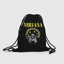Рюкзак-мешок NIRVANA логотип и исполнители, цвет: 3D-принт