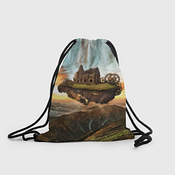 Рюкзак-мешок Горный пейзаж в стиле Стимпанк, цвет: 3D-принт