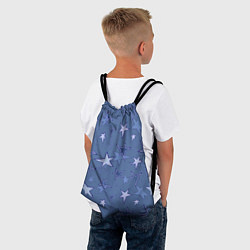 Рюкзак-мешок Gray-Blue Star Pattern, цвет: 3D-принт — фото 2
