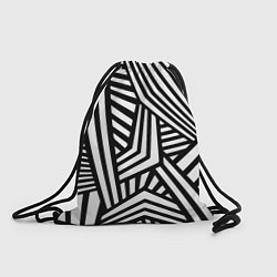 Рюкзак-мешок Геометрический узор Минимализм, цвет: 3D-принт