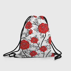 Рюкзак-мешок BEAUTIFUL RED ROSES, цвет: 3D-принт