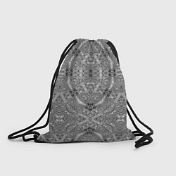 Мешок для обуви Black and white oriental ornament