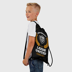 Рюкзак-мешок Лого Leeds United и надпись Legendary Football Clu, цвет: 3D-принт — фото 2