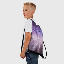 Рюкзак-мешок Гроза в ночном небе, цвет: 3D-принт — фото 2