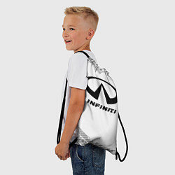 Рюкзак-мешок Infiniti Speed на светлом фоне со следами шин, цвет: 3D-принт — фото 2