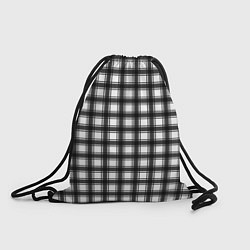 Рюкзак-мешок Black and white trendy checkered pattern, цвет: 3D-принт