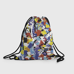 Рюкзак-мешок Смелые мазки яркой краски на холсте, цвет: 3D-принт