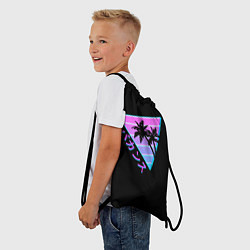 Рюкзак-мешок Ретро Пальмы Градиент, цвет: 3D-принт — фото 2
