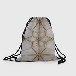 Рюкзак-мешок Абстрактный узорный паттерн - Серый, цвет: 3D-принт