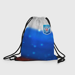 Рюкзак-мешок Герб России Blue, цвет: 3D-принт