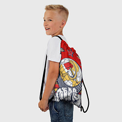 Рюкзак-мешок СССР серп и молот герб, цвет: 3D-принт — фото 2