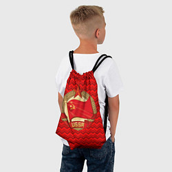 Рюкзак-мешок Флаг СССР серп и молот, цвет: 3D-принт — фото 2