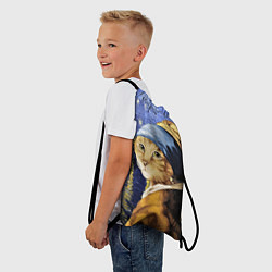 Рюкзак-мешок Прикол с котом: пародия картина, цвет: 3D-принт — фото 2
