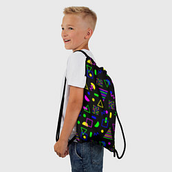 Рюкзак-мешок Кислотный Мемфис, цвет: 3D-принт — фото 2