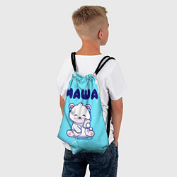 Рюкзак-мешок Маша белый мишка, цвет: 3D-принт — фото 2