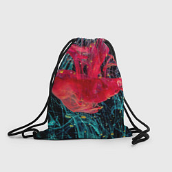 Рюкзак-мешок Абстрактный всплеск розовой и голубой красок, цвет: 3D-принт