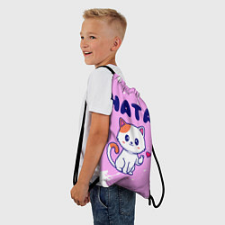 Рюкзак-мешок Ната кошечка с сердечком, цвет: 3D-принт — фото 2