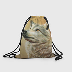 Рюкзак-мешок Спокойный волк, цвет: 3D-принт