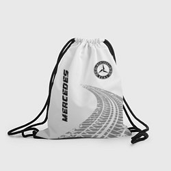 Рюкзак-мешок Mercedes speed на светлом фоне со следами шин: сим, цвет: 3D-принт