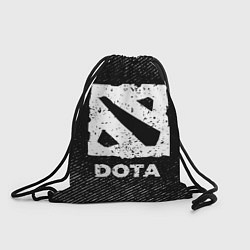 Рюкзак-мешок Dota с потертостями на темном фоне, цвет: 3D-принт