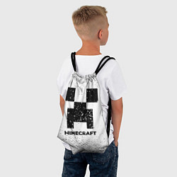 Рюкзак-мешок Minecraft с потертостями на светлом фоне, цвет: 3D-принт — фото 2