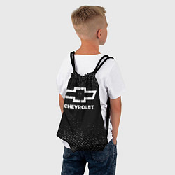 Рюкзак-мешок Chevrolet с потертостями на темном фоне, цвет: 3D-принт — фото 2