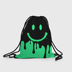 Рюкзак-мешок Смайлик с подтеками, цвет: 3D-принт