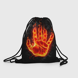 Рюкзак-мешок Ладонь из огня, цвет: 3D-принт