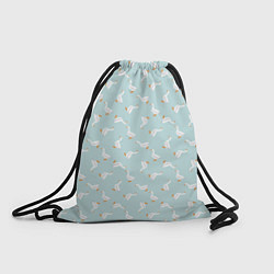 Рюкзак-мешок Гуси на нежно-голубом паттерн, цвет: 3D-принт