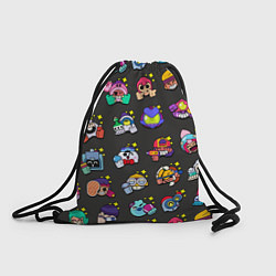 Рюкзак-мешок Особые значки пины Бравл Старс редкие, цвет: 3D-принт