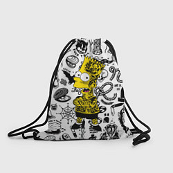 Рюкзак-мешок Барт Симпсон весь в татухах - Hype, цвет: 3D-принт