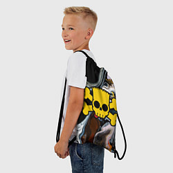 Рюкзак-мешок Череп Барта Симпсона!, цвет: 3D-принт — фото 2