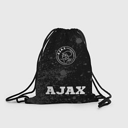 Рюкзак-мешок Ajax sport на темном фоне: символ, надпись, цвет: 3D-принт