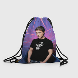Рюкзак-мешок Юрий Шатунов на неоновом фоне, цвет: 3D-принт