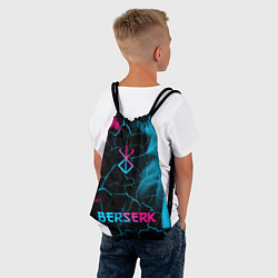 Рюкзак-мешок Berserk - neon gradient: символ, надпись, цвет: 3D-принт — фото 2