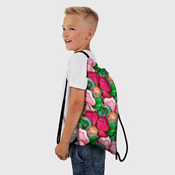 Рюкзак-мешок Калейдоскоп из листьев, цвет: 3D-принт — фото 2